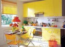 Желтый цвет в дизайне кухни